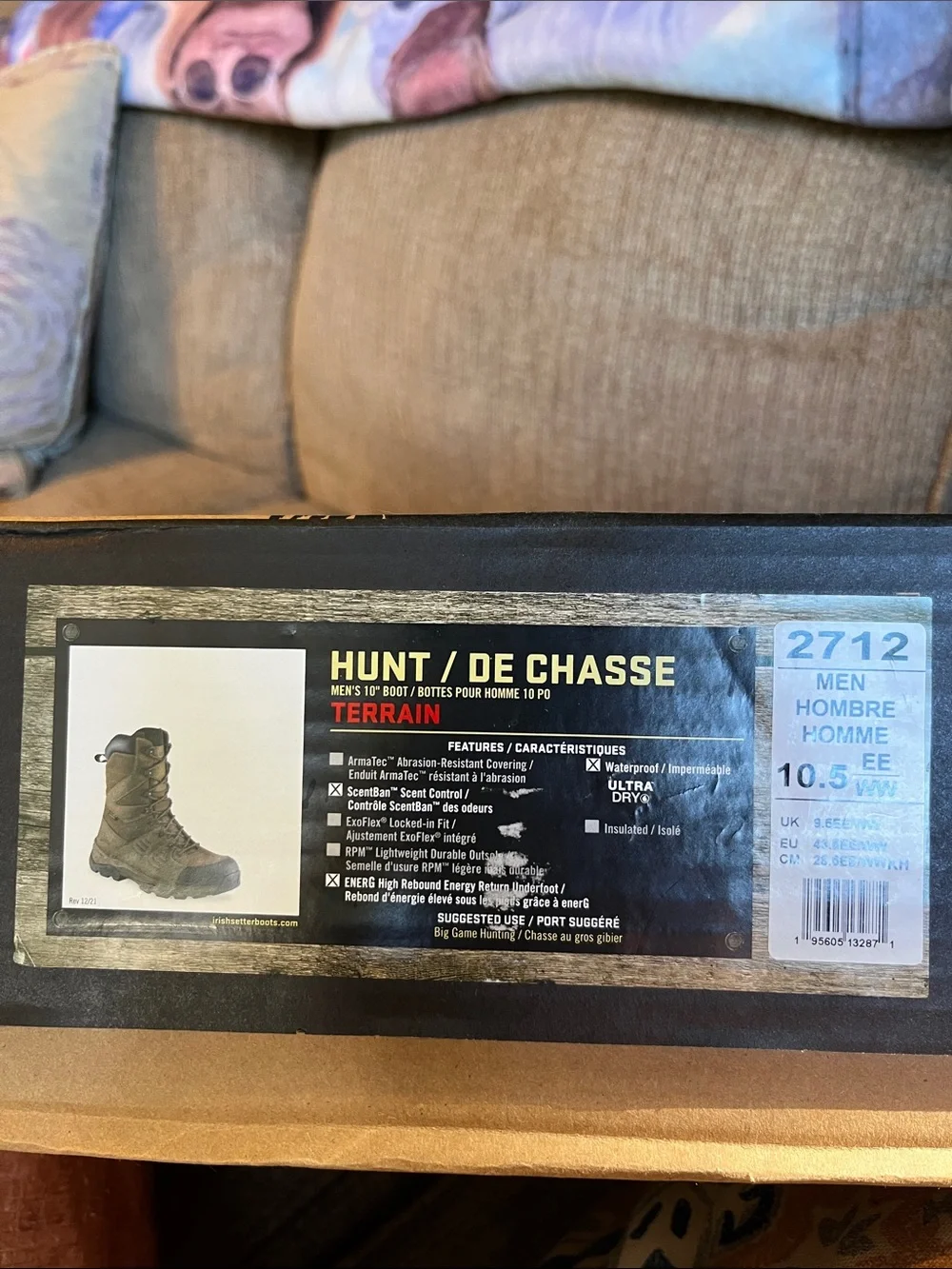 Irish Setter Brown and Black Shoe Box Graphic